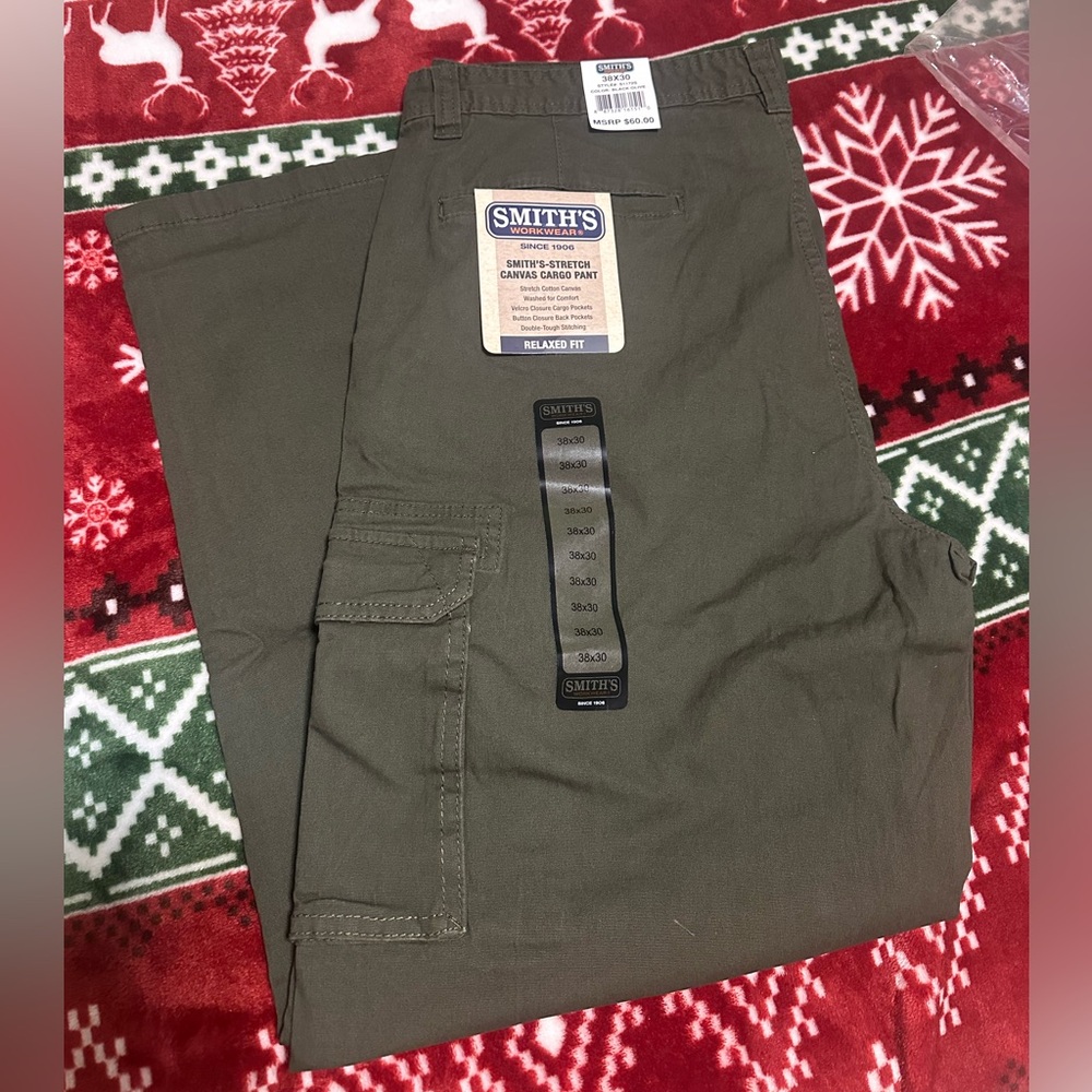 SMITH Men's Khaki Cargo Pants